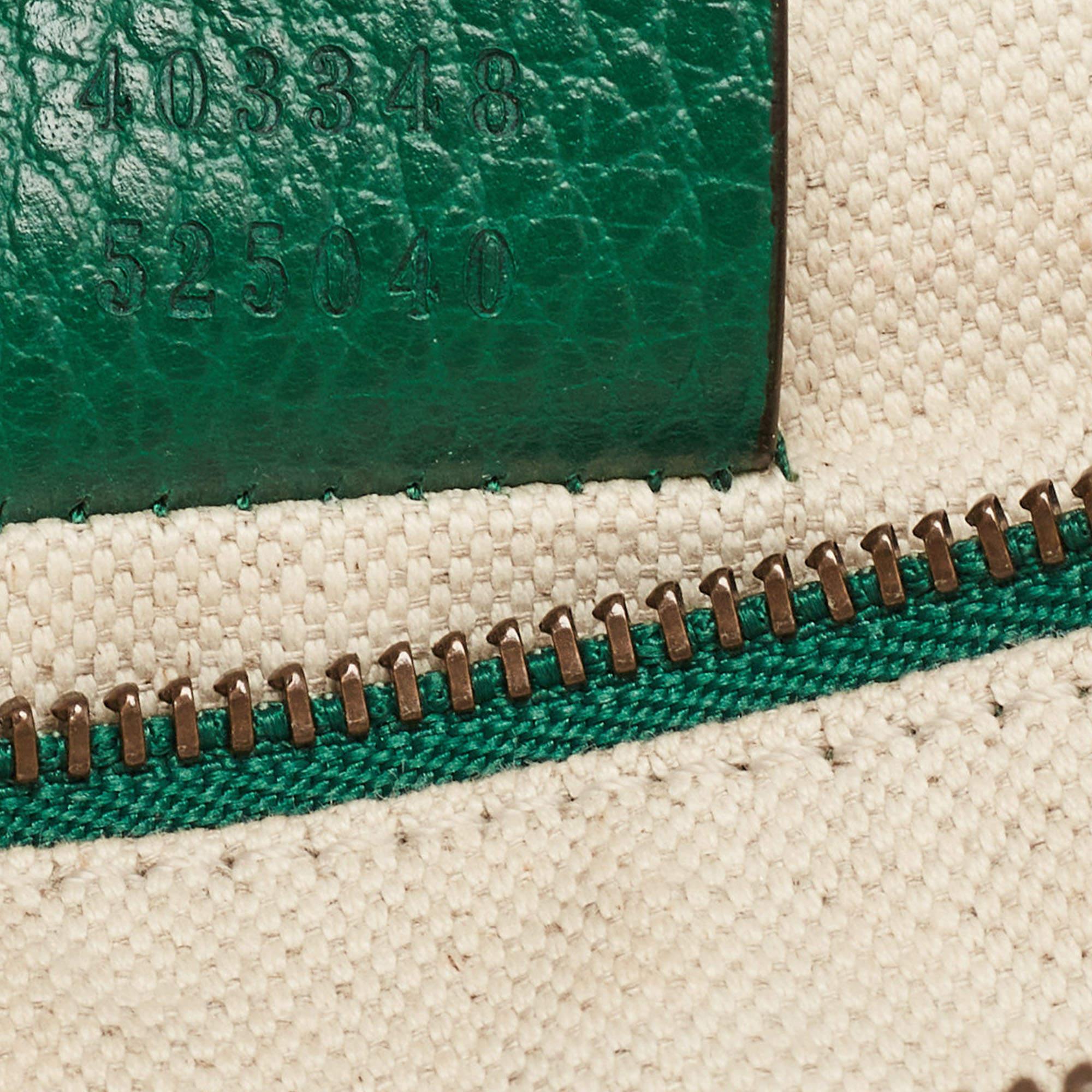 Women's Gucci Green Leather Medium Dionysus Shoulder Bag For Sale