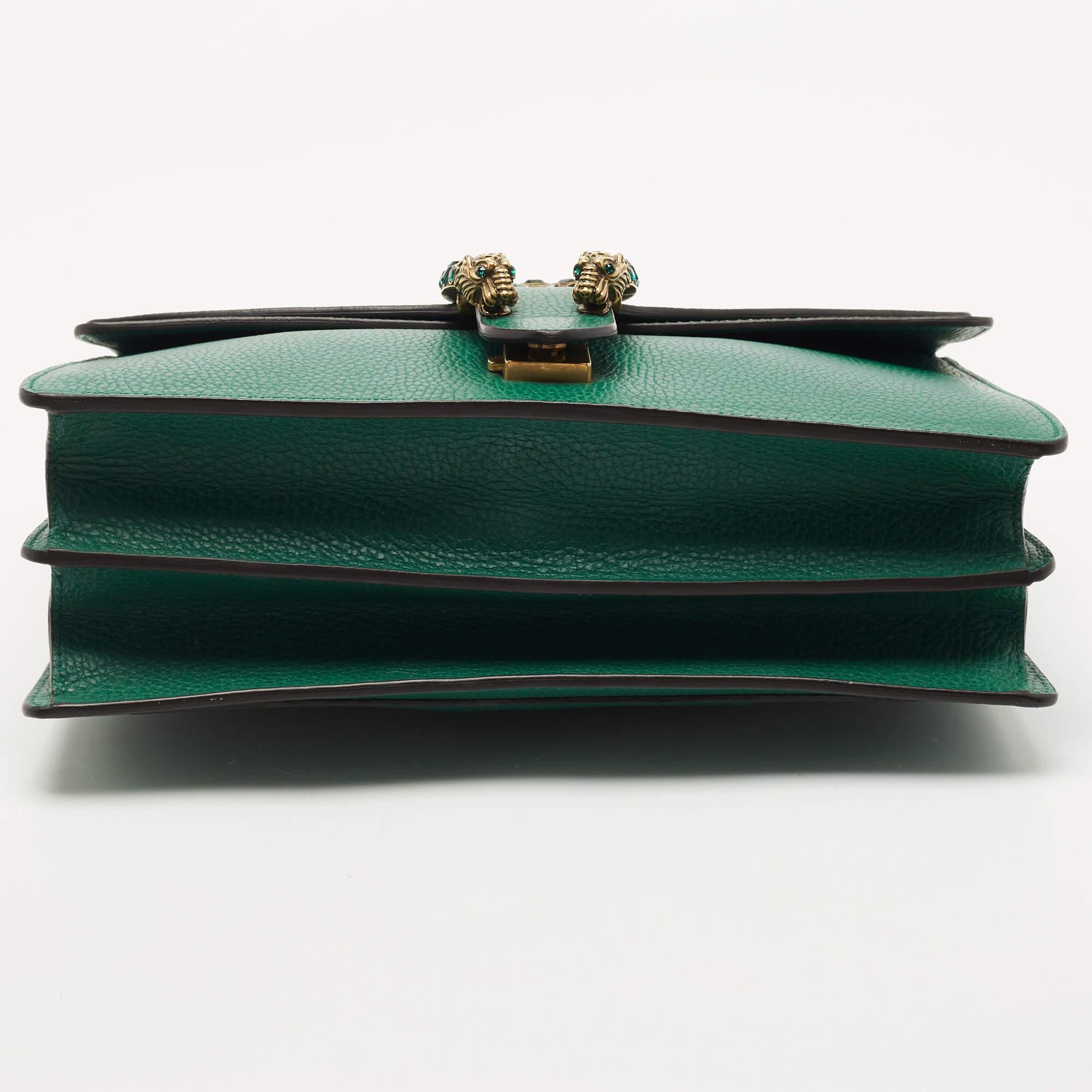 Gucci Green Leather Medium Dionysus Shoulder Bag 2