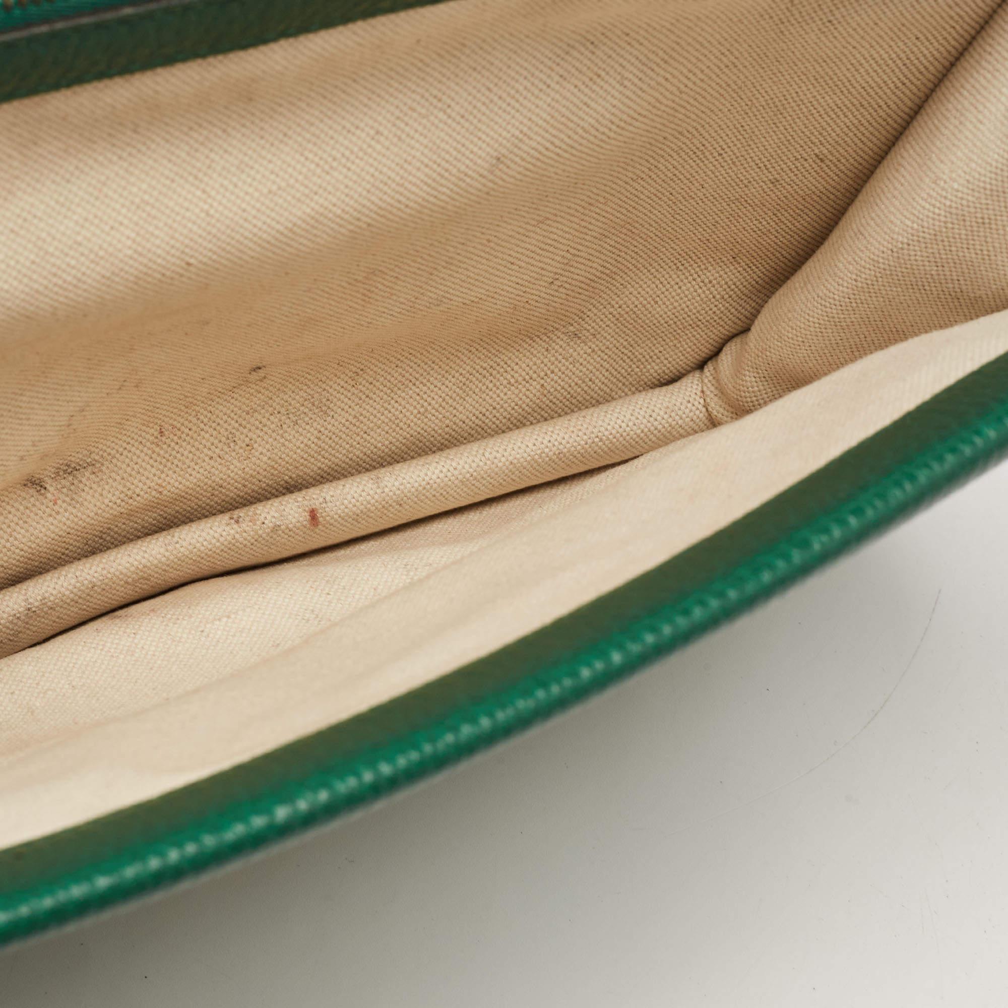 Gucci Green Leather Medium Dionysus Shoulder Bag For Sale 2