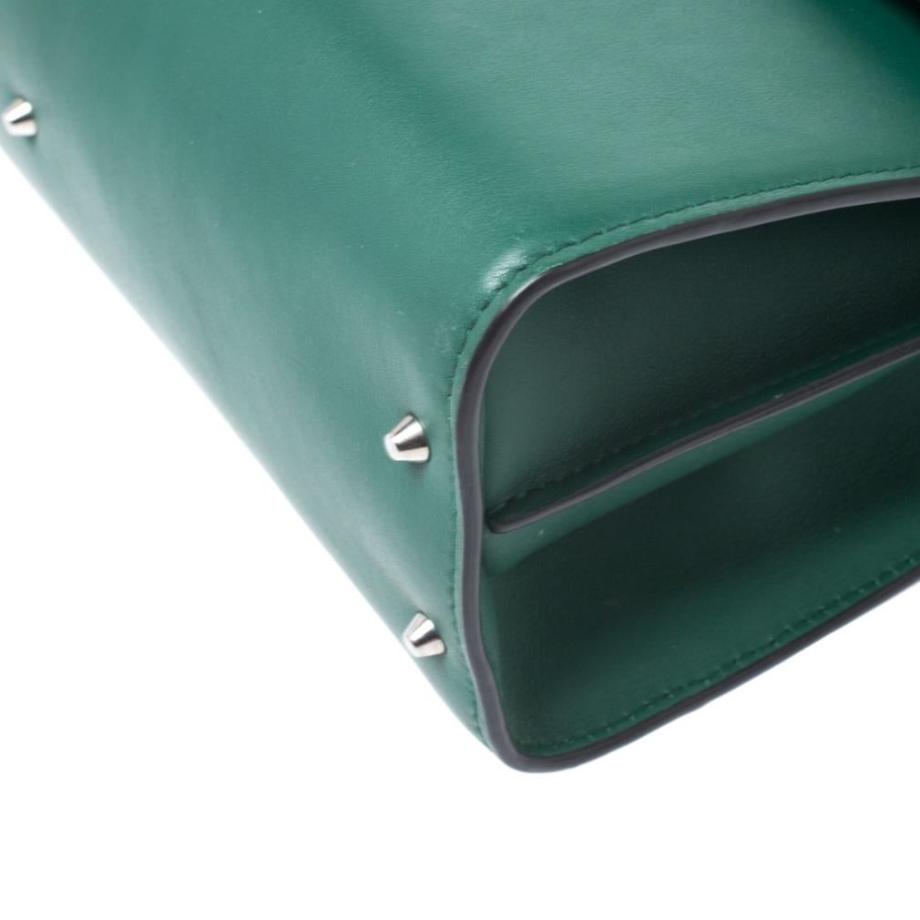 Gucci Green Leather Medium Interlocking GG Shoulder Bag 1