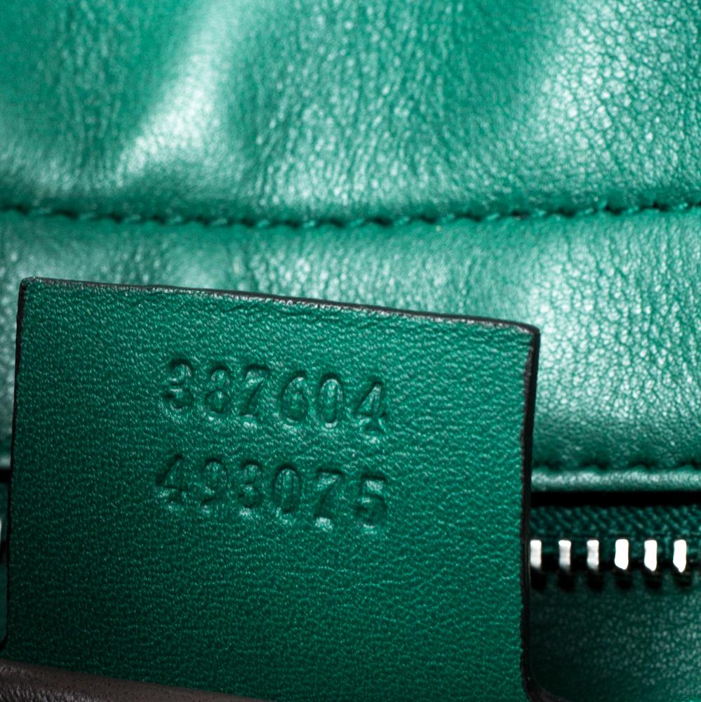 Gucci Green Leather Medium Interlocking GG Shoulder Bag 2