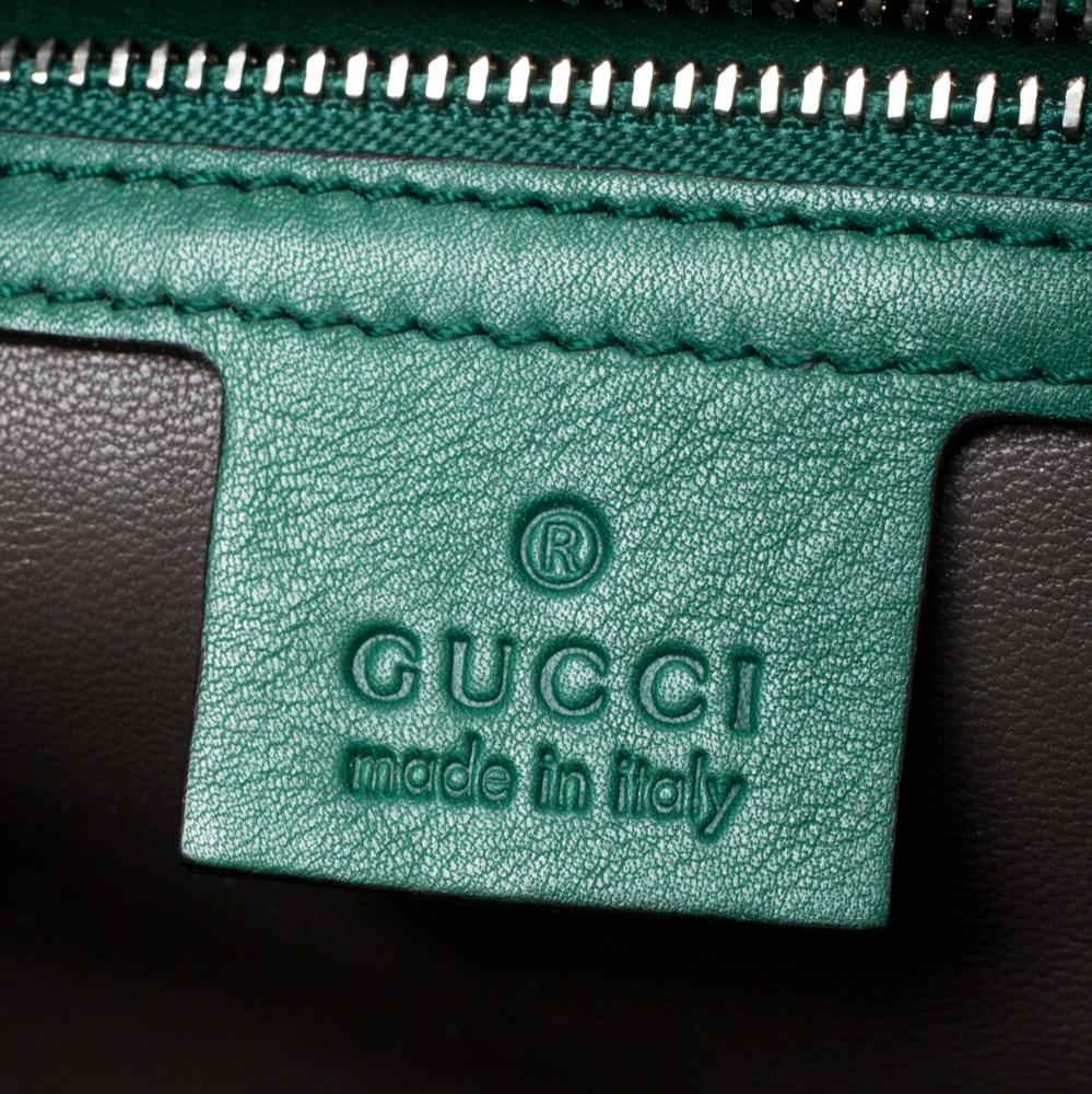 Gucci Green Leather Medium Interlocking GG Shoulder Bag 3