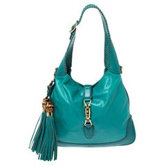 Gucci Green Leather Medium New Jackie Hobo For Sale at 1stDibs