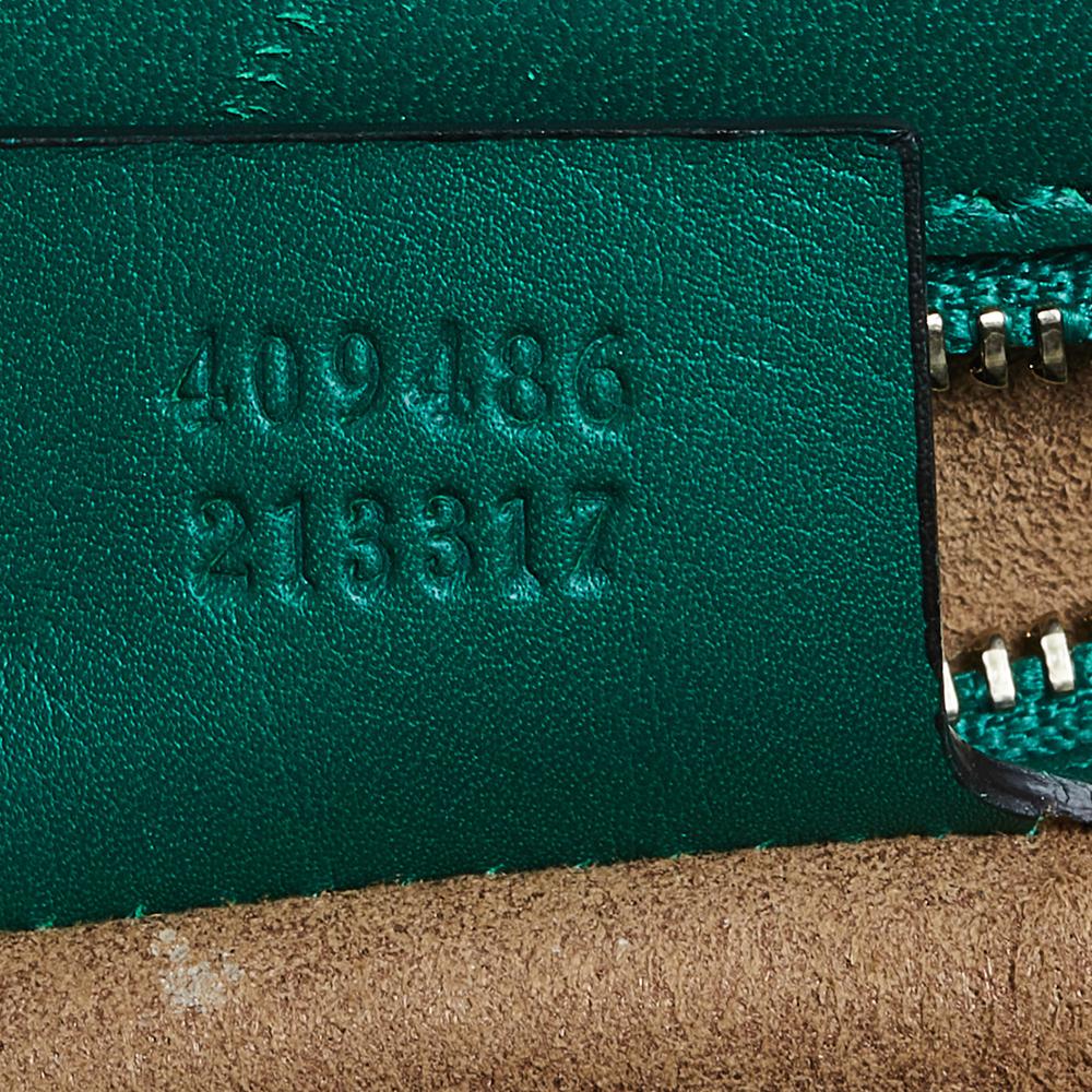Gucci Green Leather Medium Padlock Shoulder Bag 5