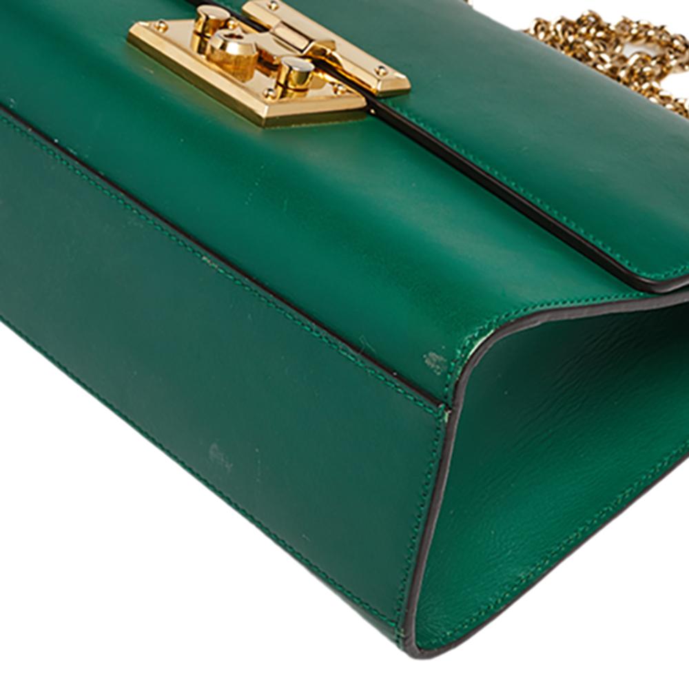 Gucci Green Leather Medium Padlock Shoulder Bag 1