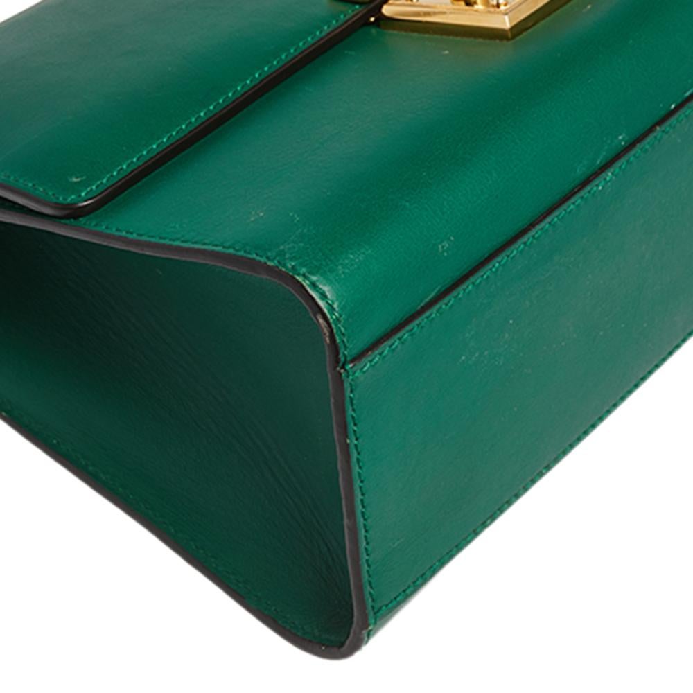 Gucci Green Leather Medium Padlock Shoulder Bag 3