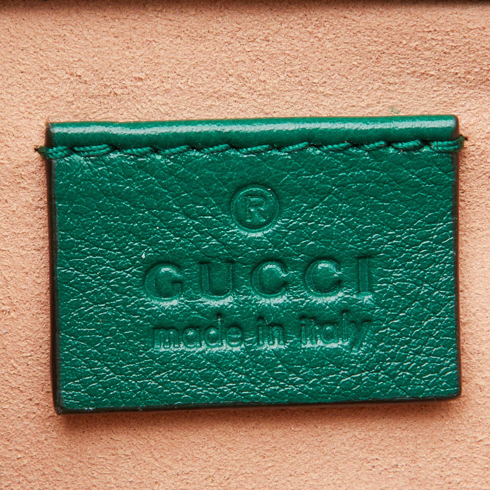 Gucci Green Leather Mini Diana Tote 7
