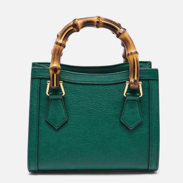 Gucci Mini Leather Diana Tote Bag in Green
