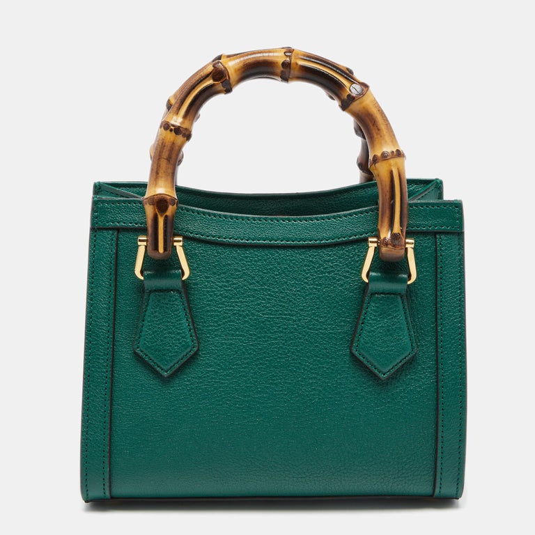 Gucci Green Leather Mini Diana Tote at 1stDibs