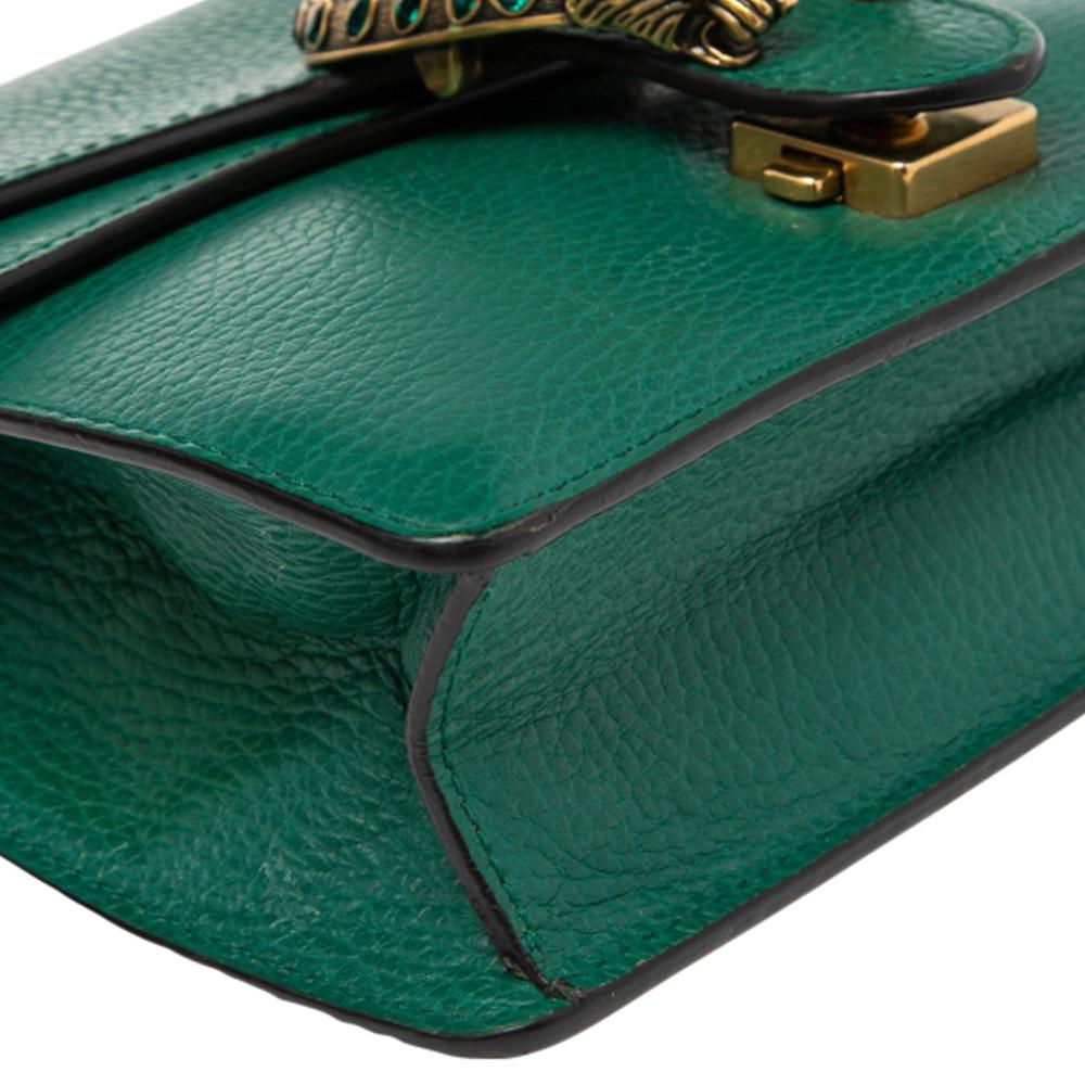 Gucci Green Leather Mini Dionysus Shoulder Bag 4