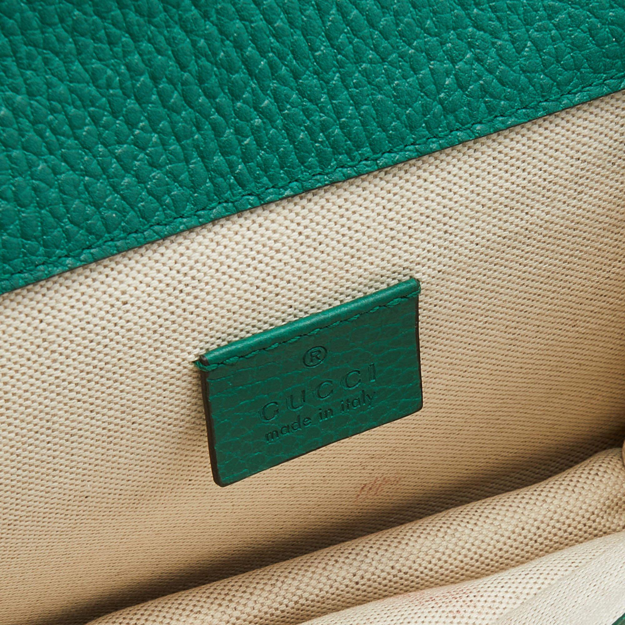 Gucci Green Leather Mini Dionysus Shoulder Bag 7