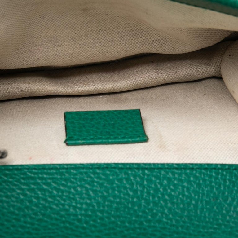 Gucci - Authenticated Dionysus Handbag - Leather Green Plain for Women, Never Worn