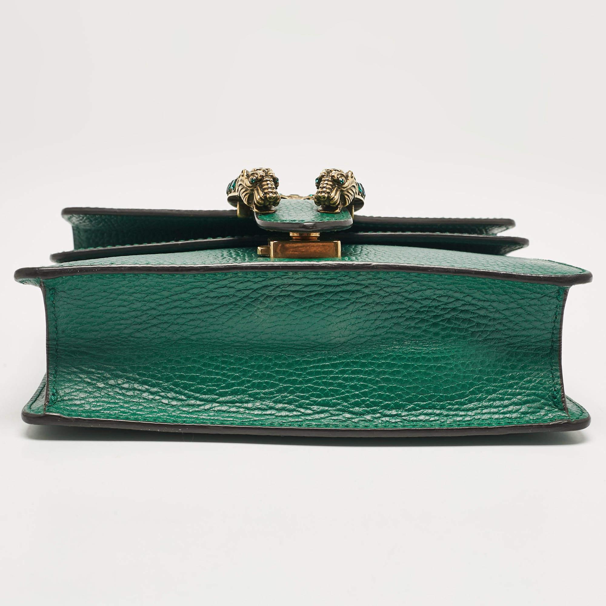 Gucci Green Leather Mini Dionysus Shoulder Bag 4