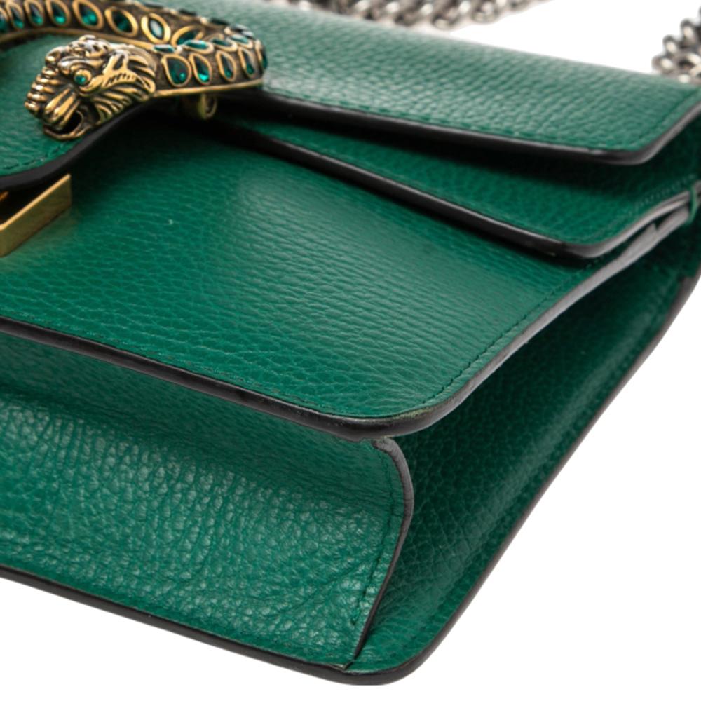 Gucci Green Leather Mini Dionysus Shoulder Bag 2