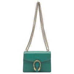 Gucci Green Leather Mini Dionysus Shoulder Bag
