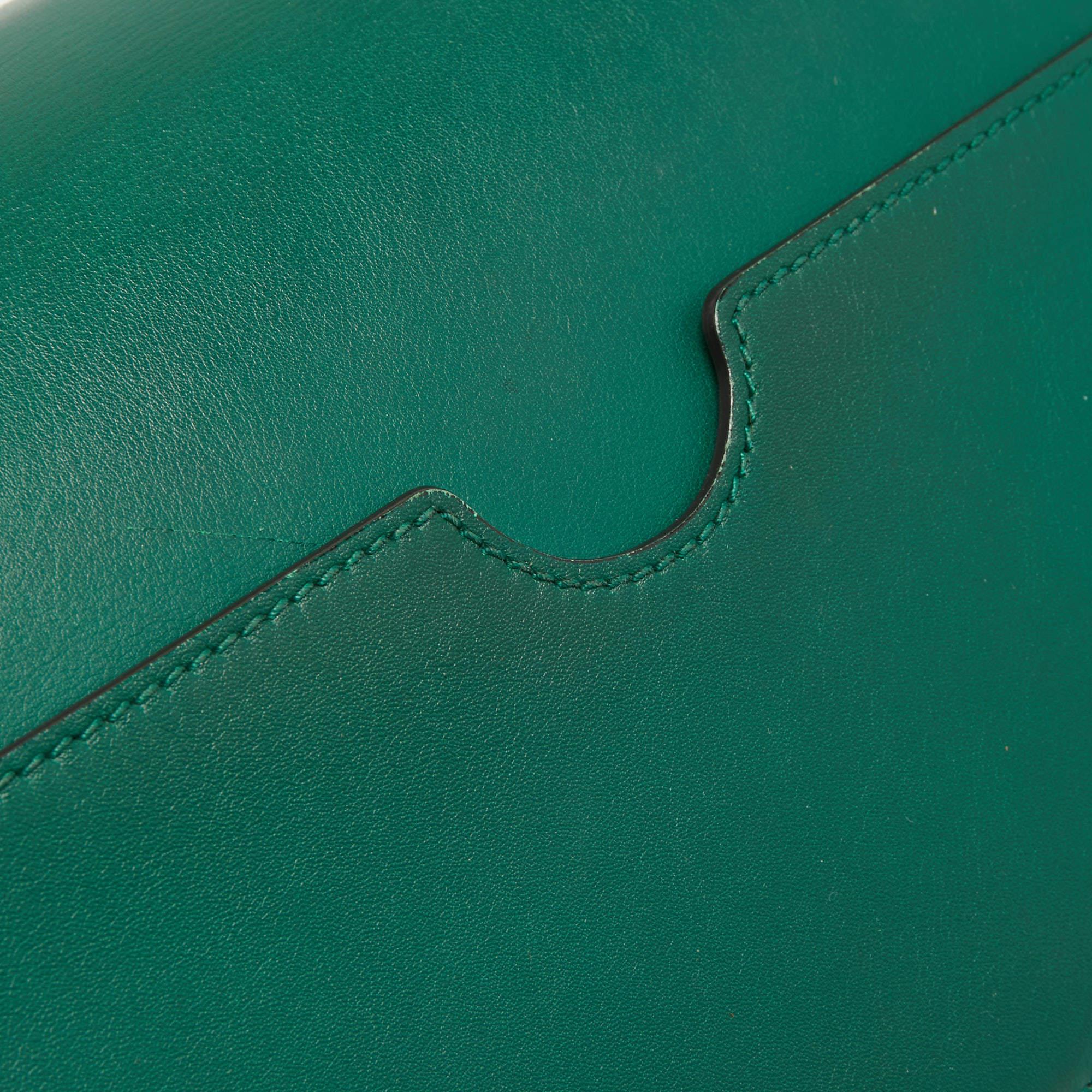 Gucci Green Leather Padlock Shoulder Bag 2