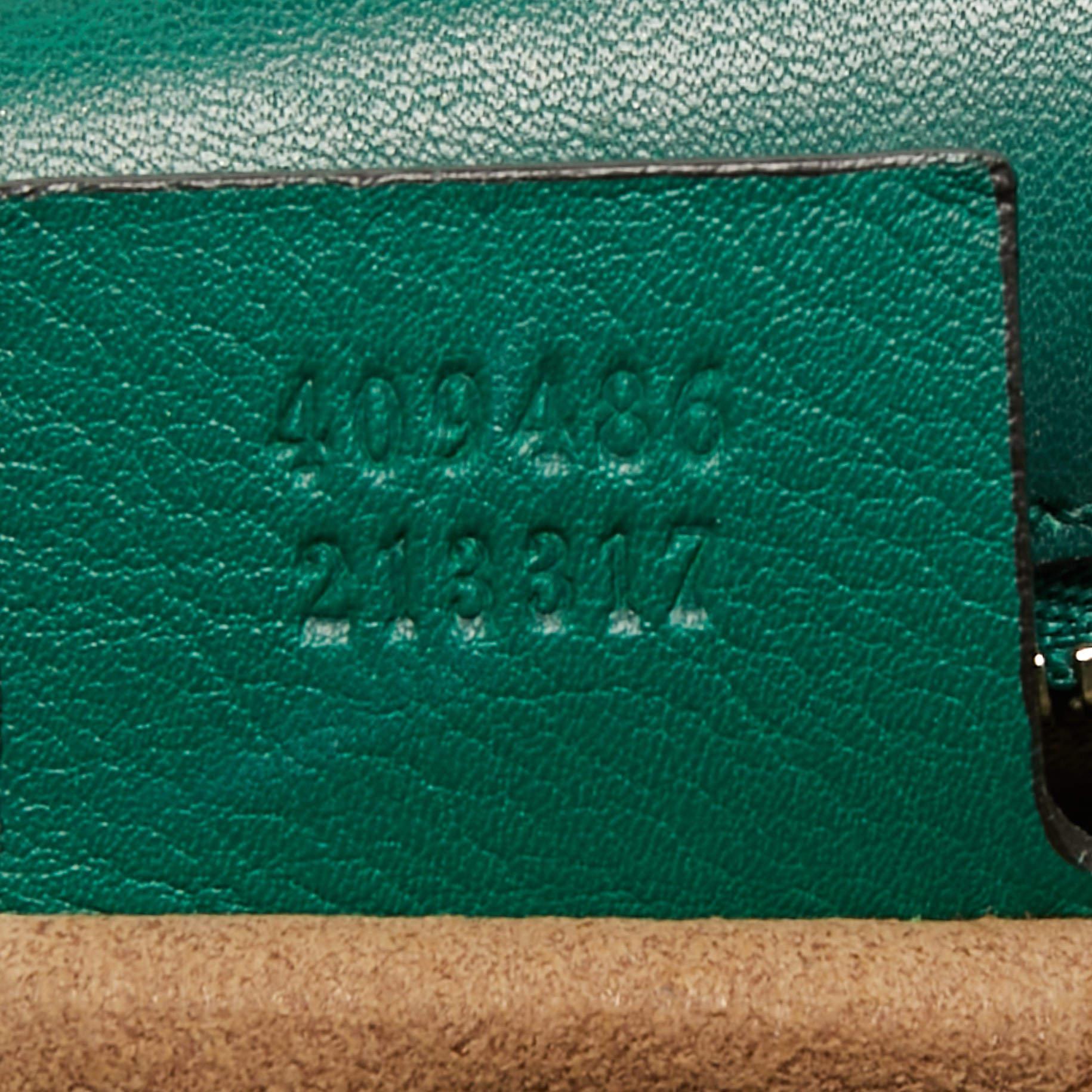 Gucci Green Leather Padlock Shoulder Bag 4