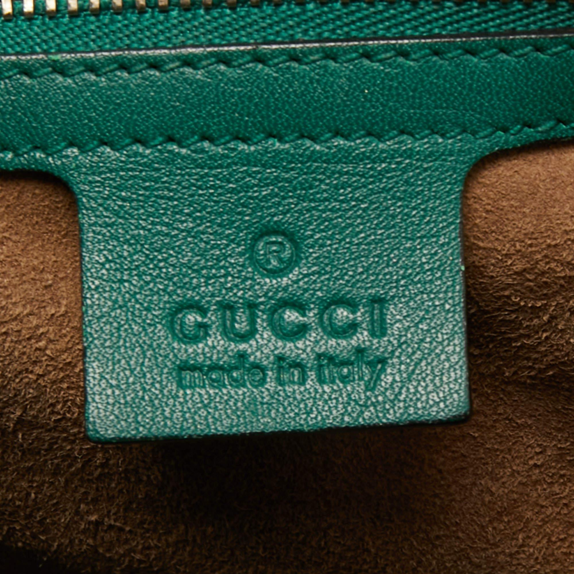 Gucci Green Leather Padlock Shoulder Bag 5