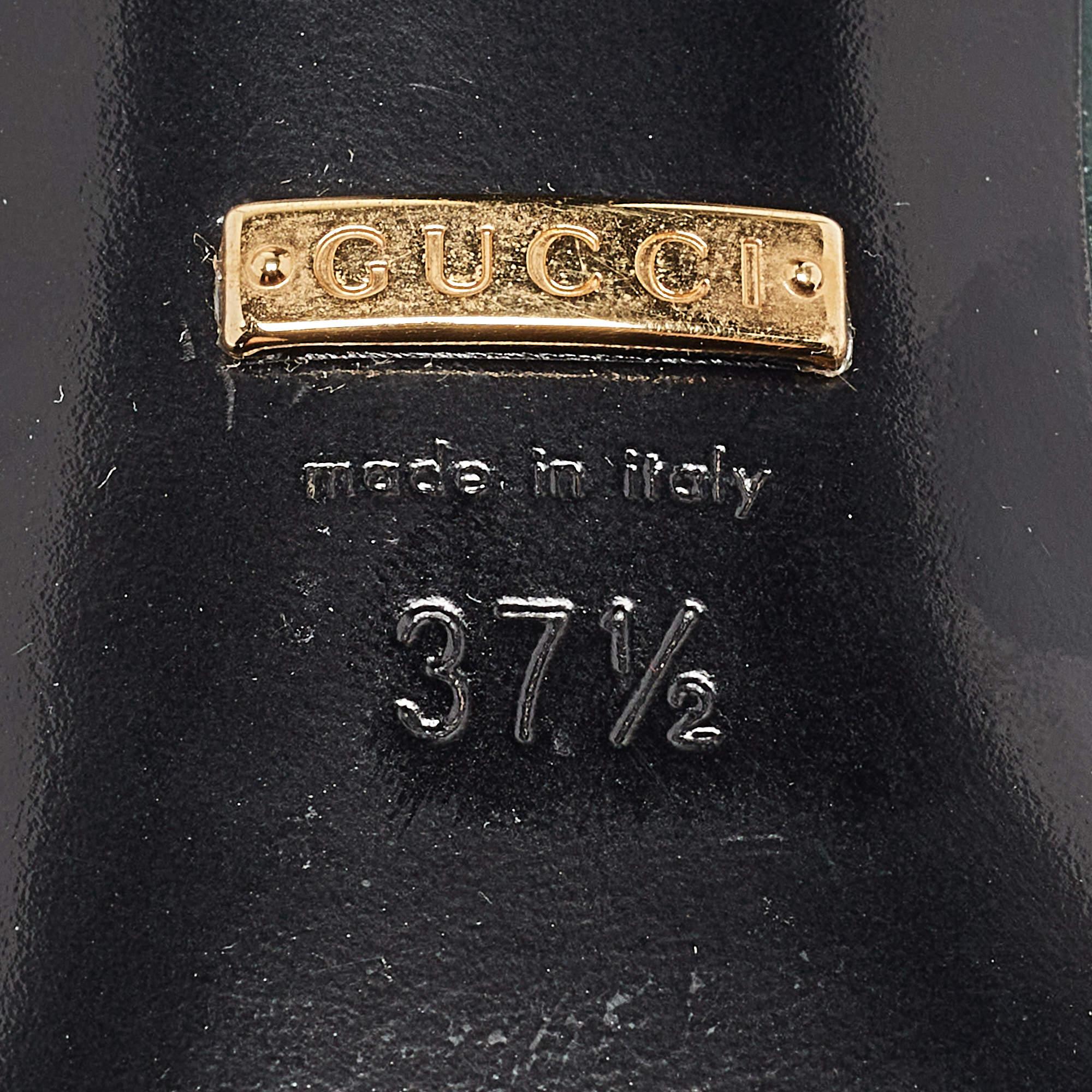 Gucci Green Leather Pointed Toe Pumps Size 37.5 3