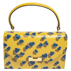 Gucci Green Leather Shanghai Heartbeat Top Handle Bag