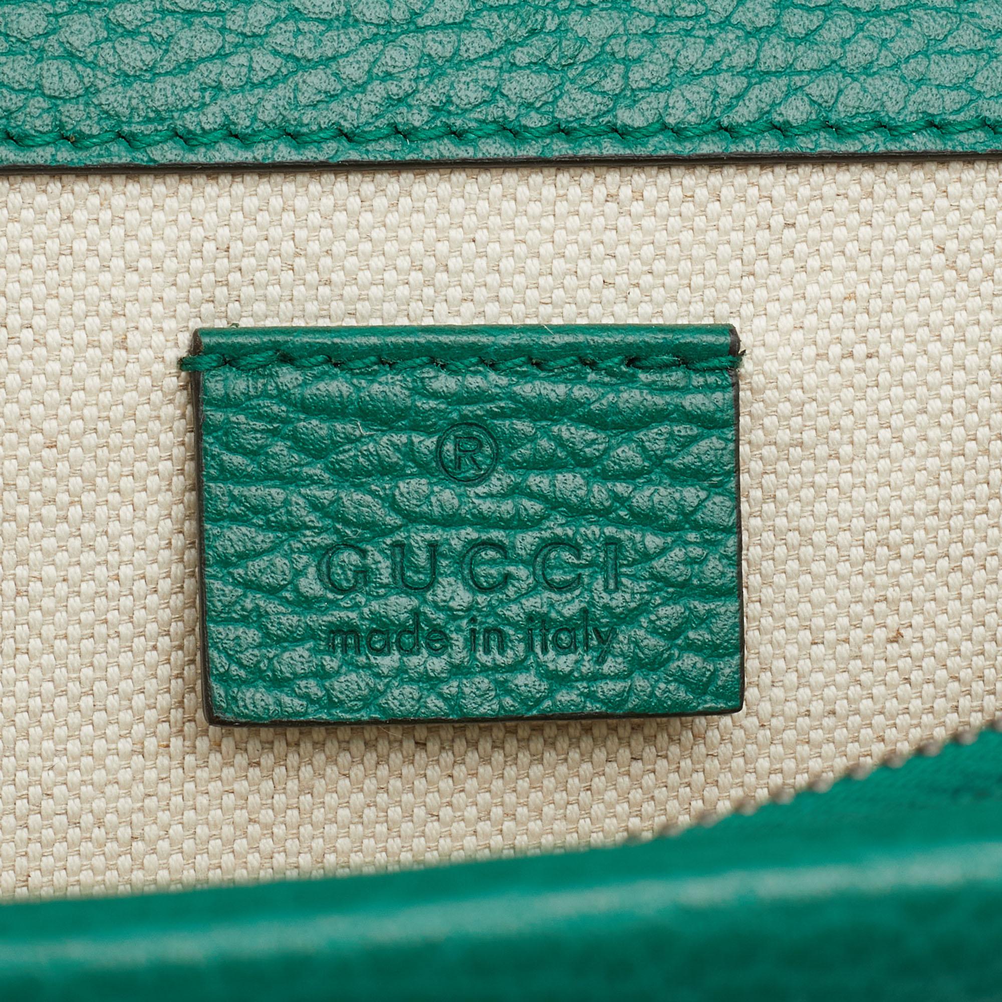 Gucci Green Leather Small Dionysus Shoulder Bag 1