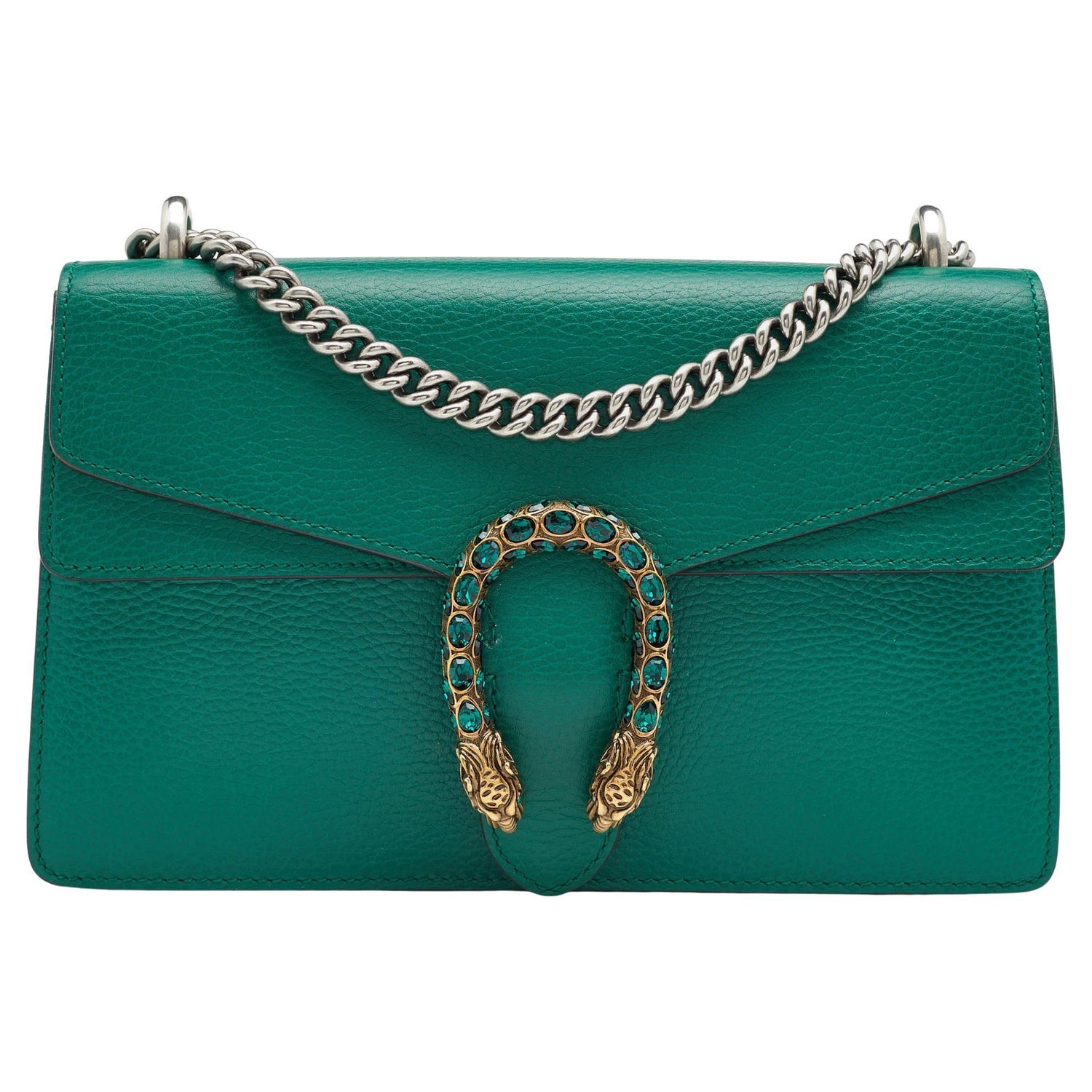 Gucci Leather Small Dionysus Shoulder Bag 1stDibs | gucci green bag, gucci green dionysus, mini dionysus green