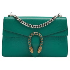 Gucci Green Leather Small Dionysus Shoulder Bag