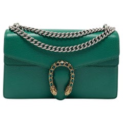 Gucci Green Leather Small Dionysus Shoulder bag