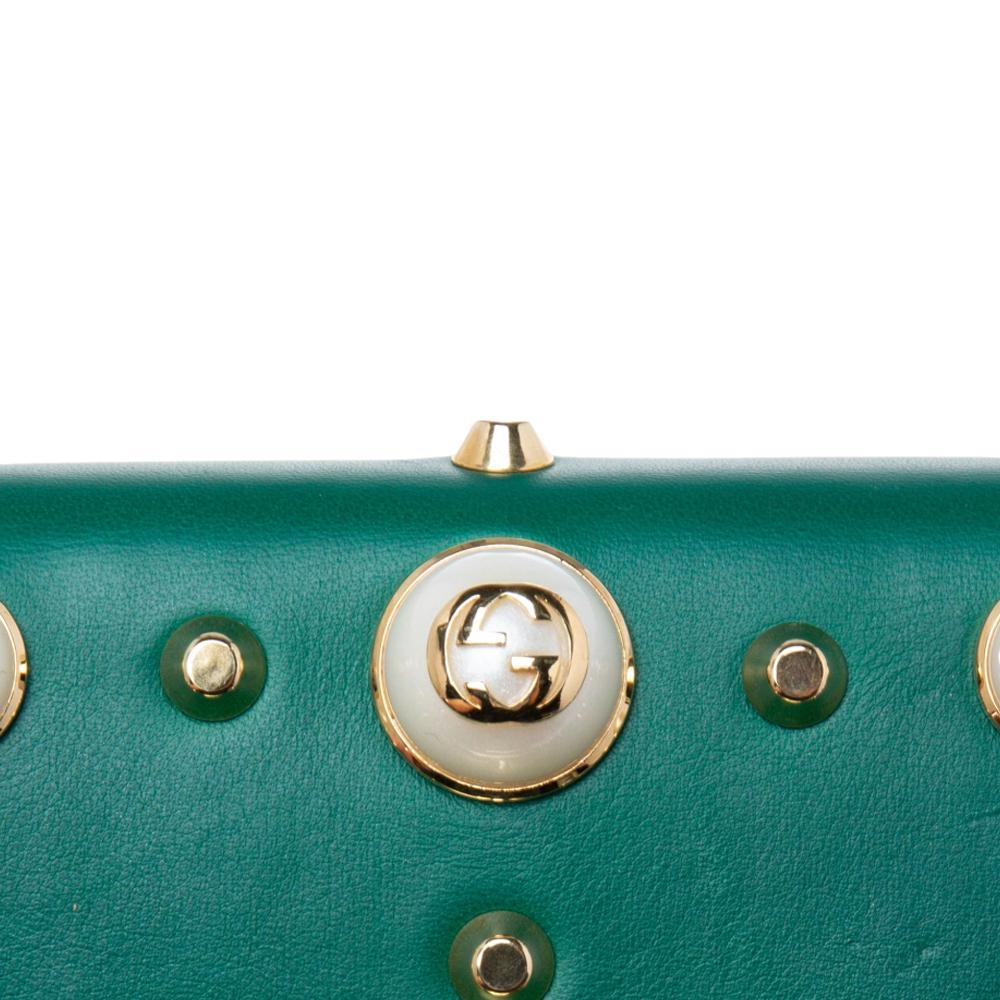 Gucci Green Leather Small Padlock Shoulder Bag 2