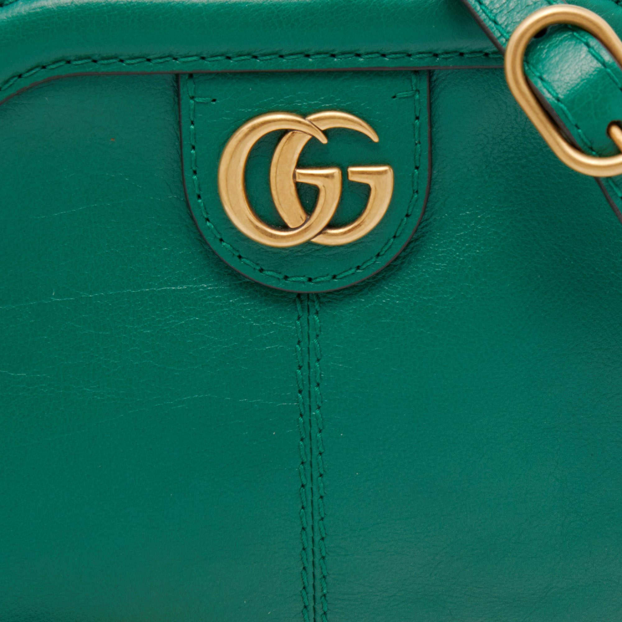 Gucci Green Leather Small Rebelle Shoulder Bag 7