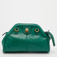 Gucci Green Leather Small Rebelle Shoulder Bag