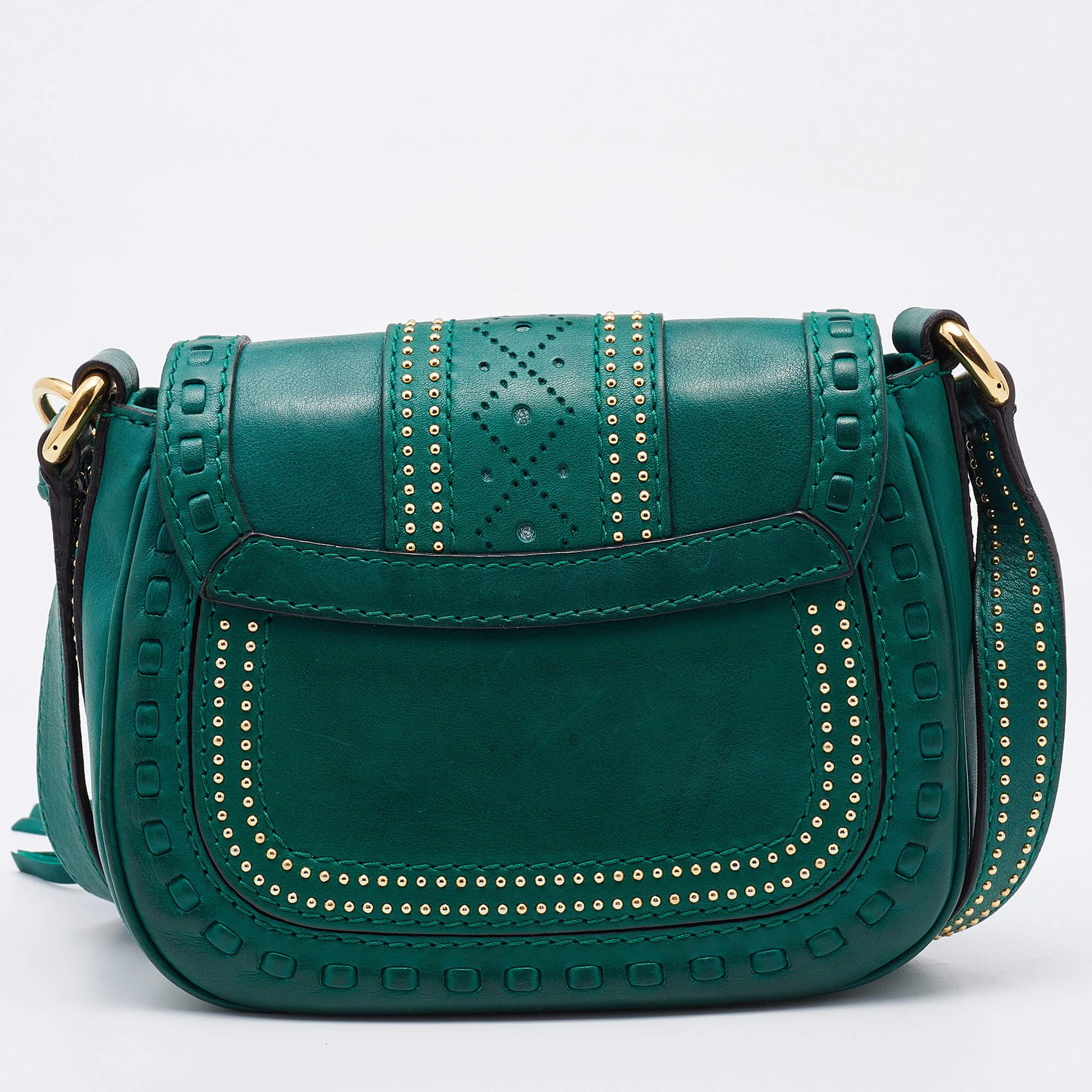 Gucci Green Leather Small Snaffle Bit Shoulder Bag 4