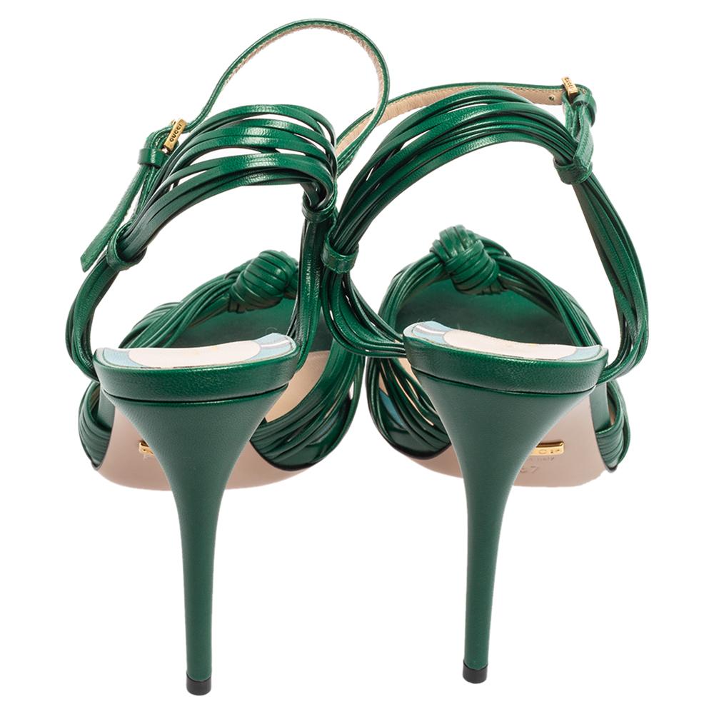 green gucci sandals