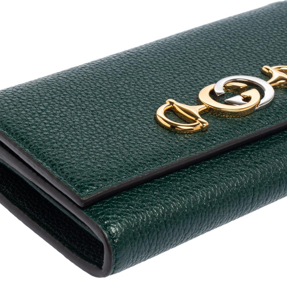 Women's Gucci Green Leather Zumi Wallet