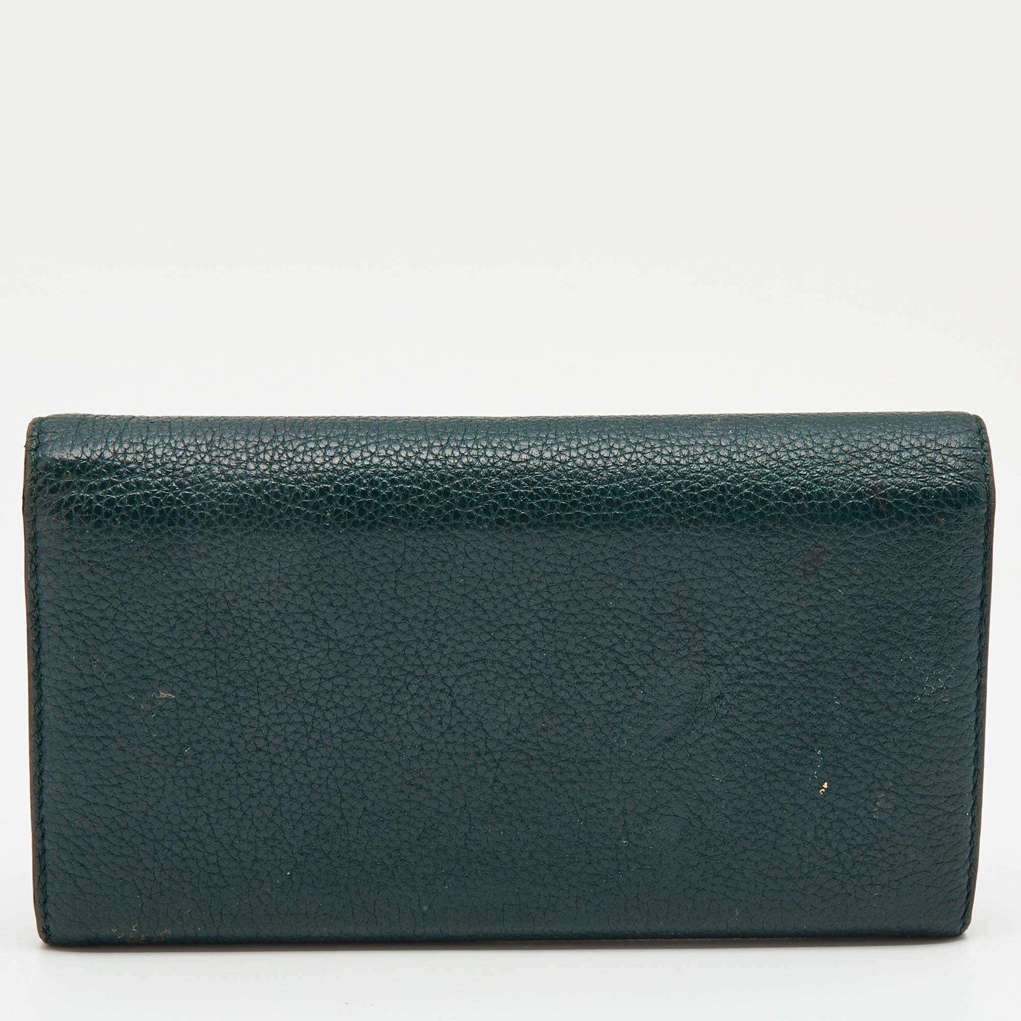 Women's Gucci Green Leather Zumi Wallet