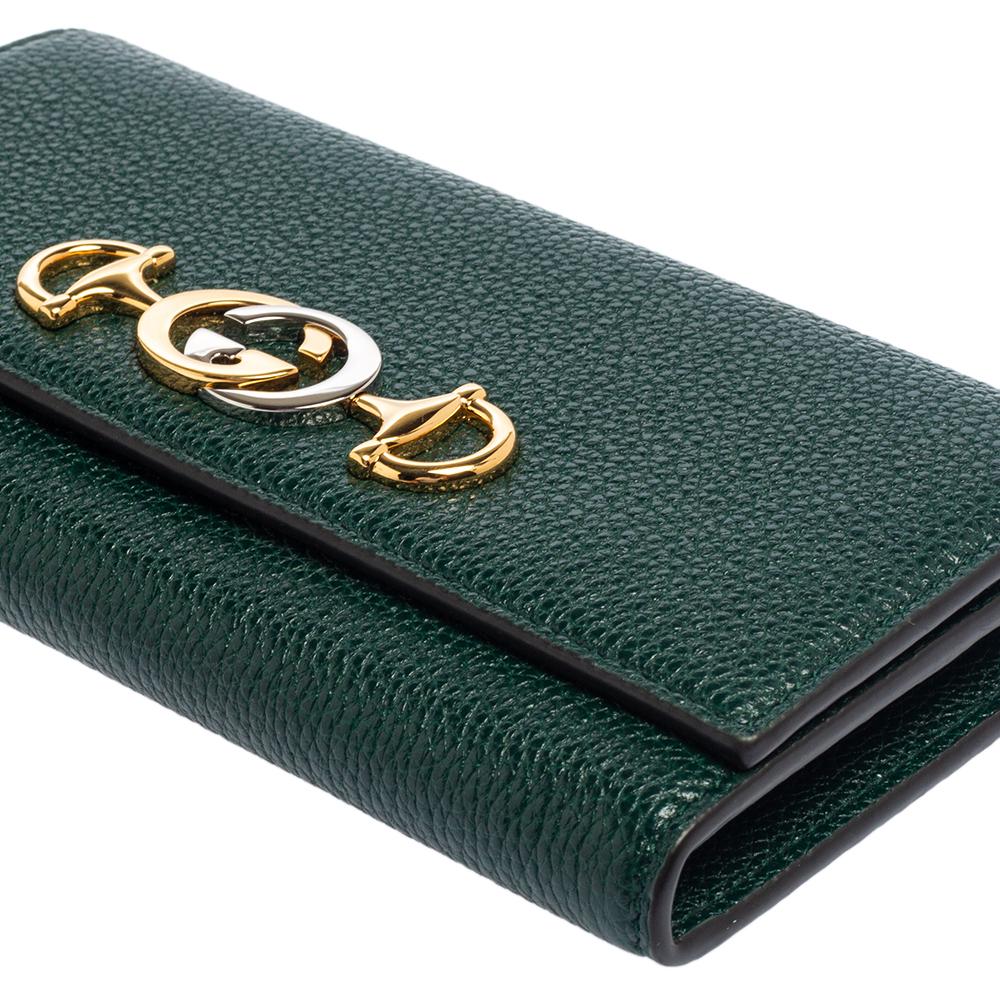 Gucci Green Leather Zumi Wallet 1