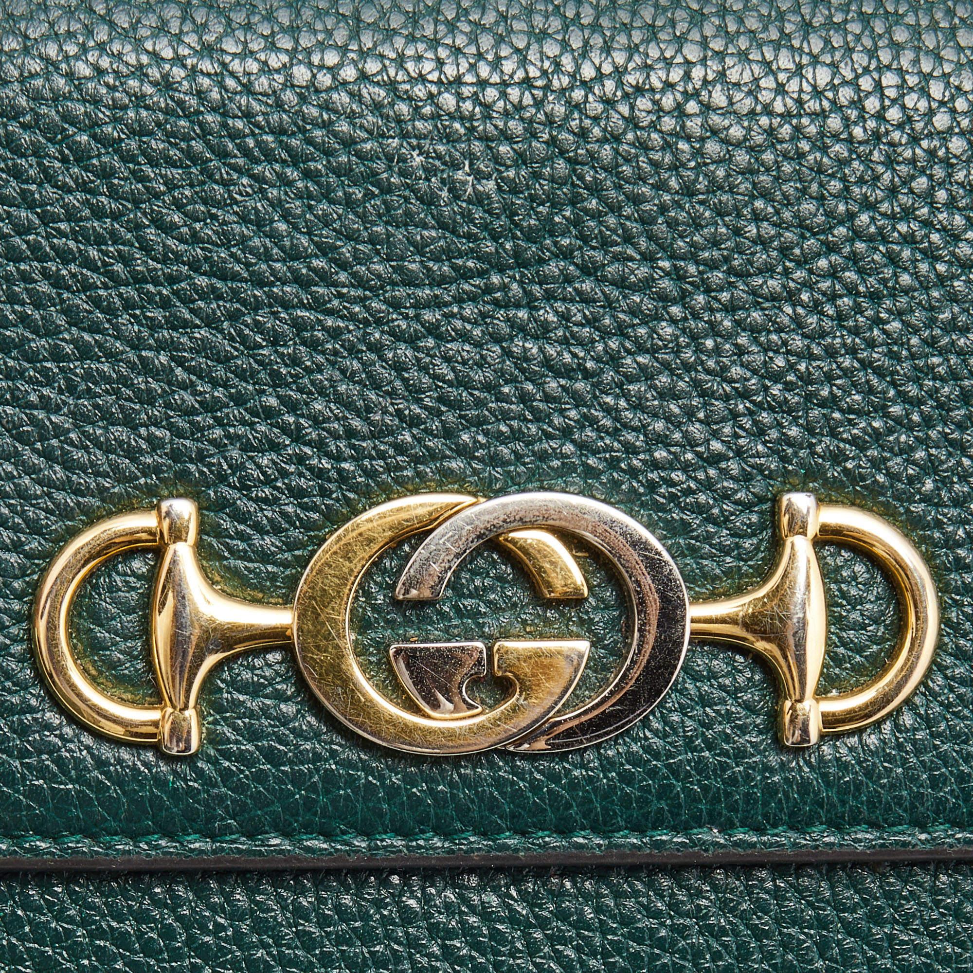 Gucci Green Leather Zumi Wallet 1