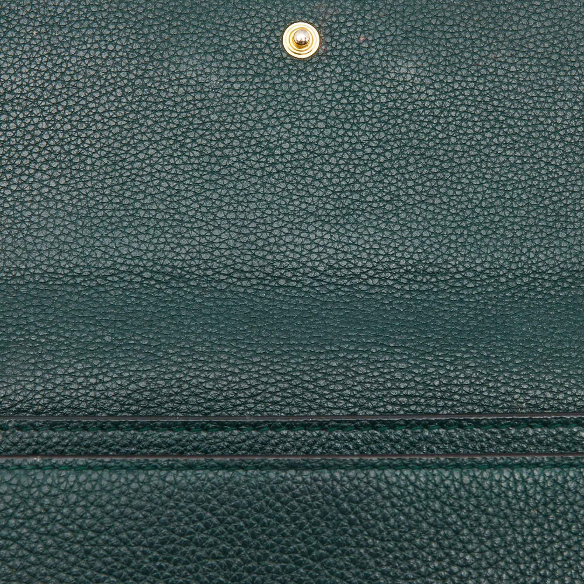 Gucci Green Leather Zumi Wallet 2