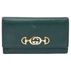 Gucci Green Leather Zumi Wallet