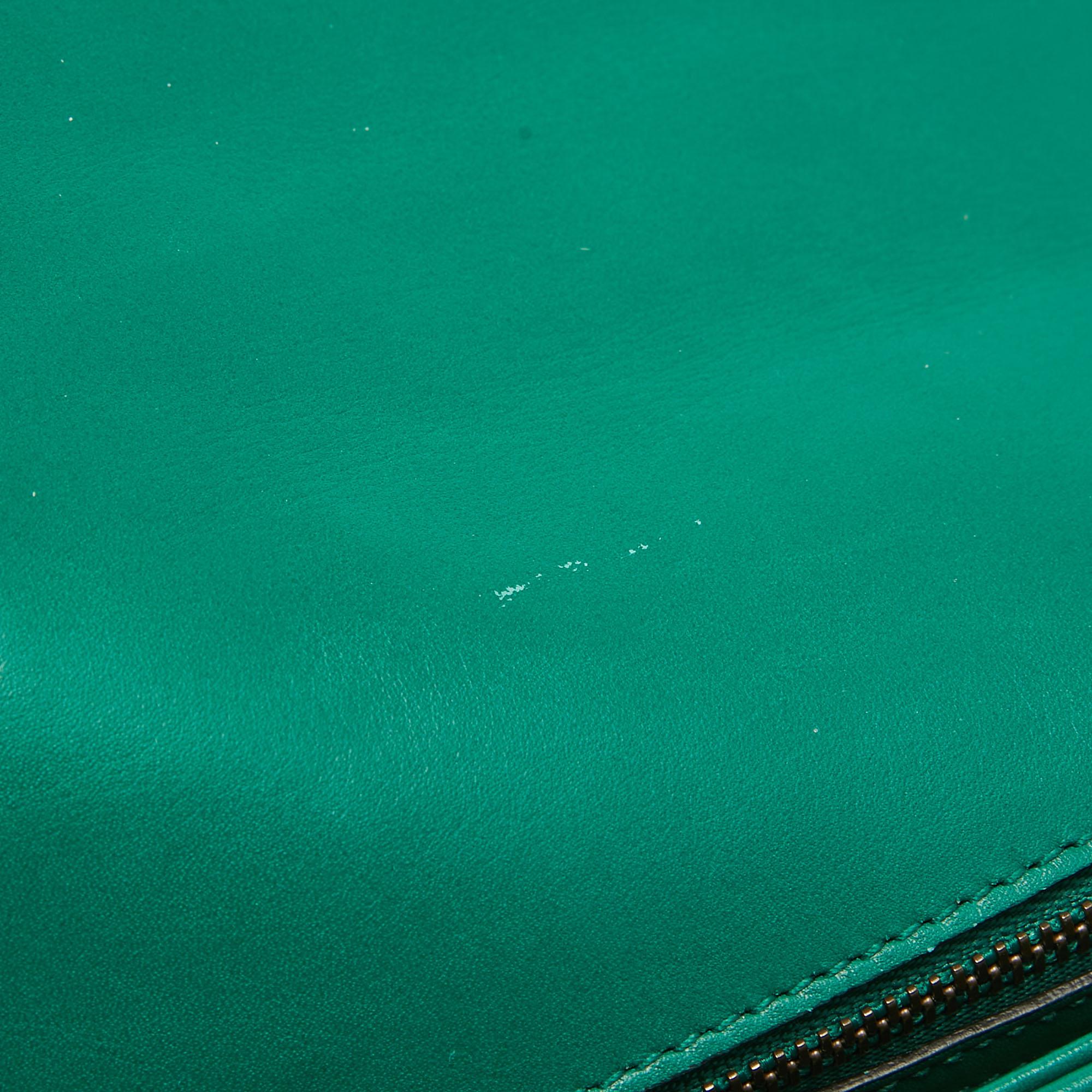 Gucci Green Matelassé Leather Medium GG Marmont Shoulder Bag 2