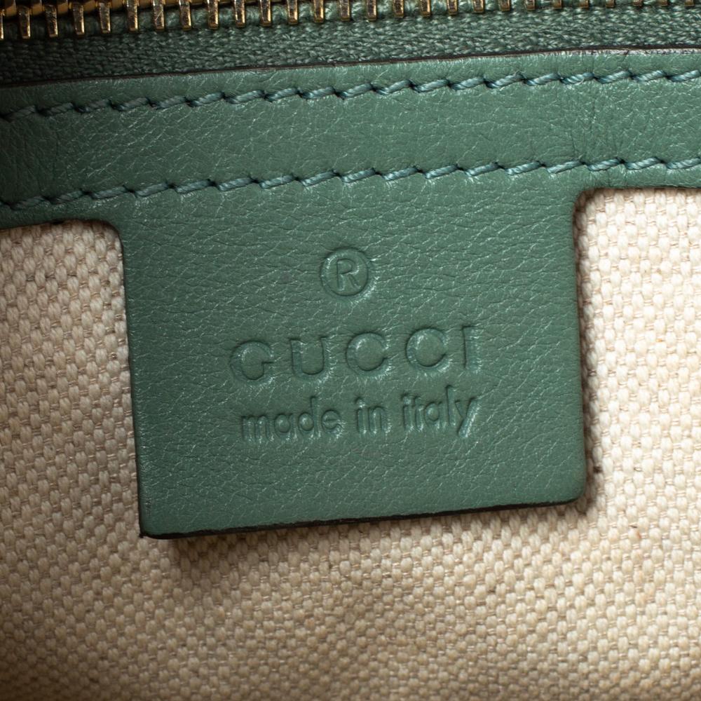 Gucci Green Microguccissima Patent Leather Nice Satchel 5