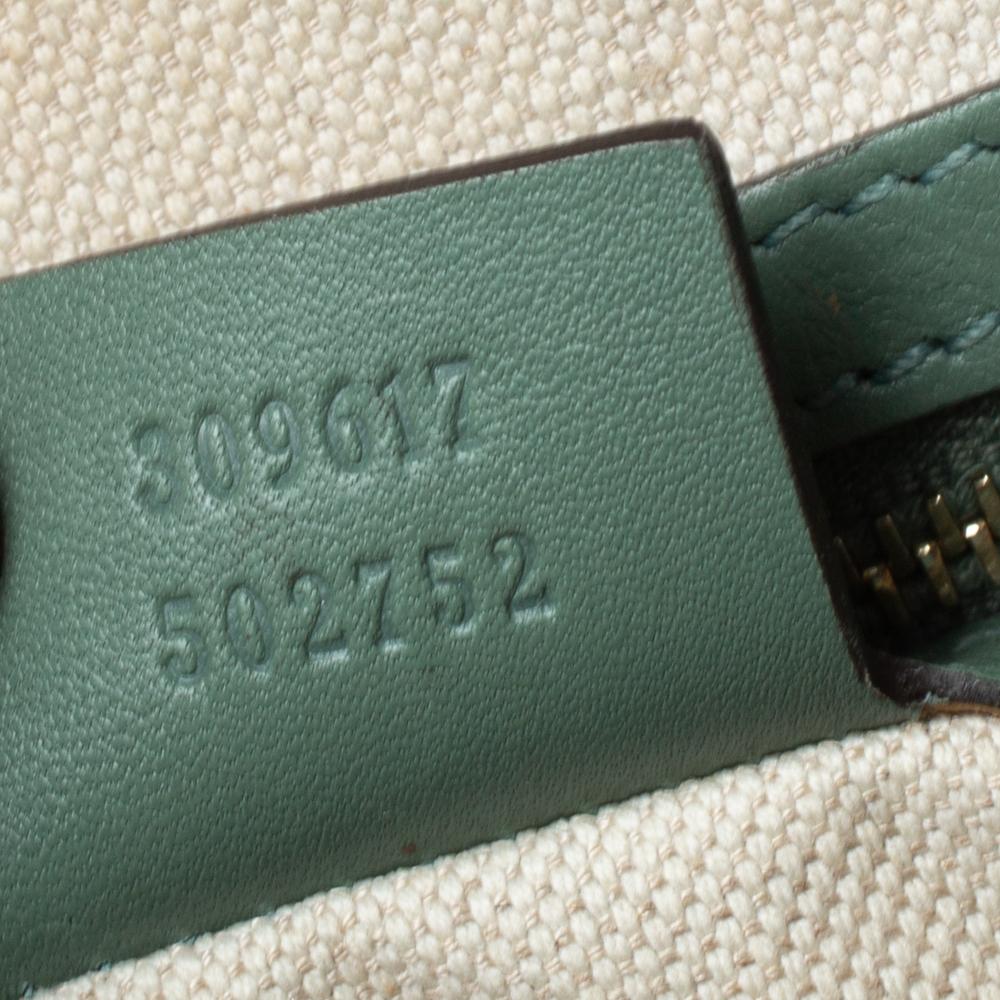 Gucci Green Microguccissima Patent Leather Nice Satchel 6
