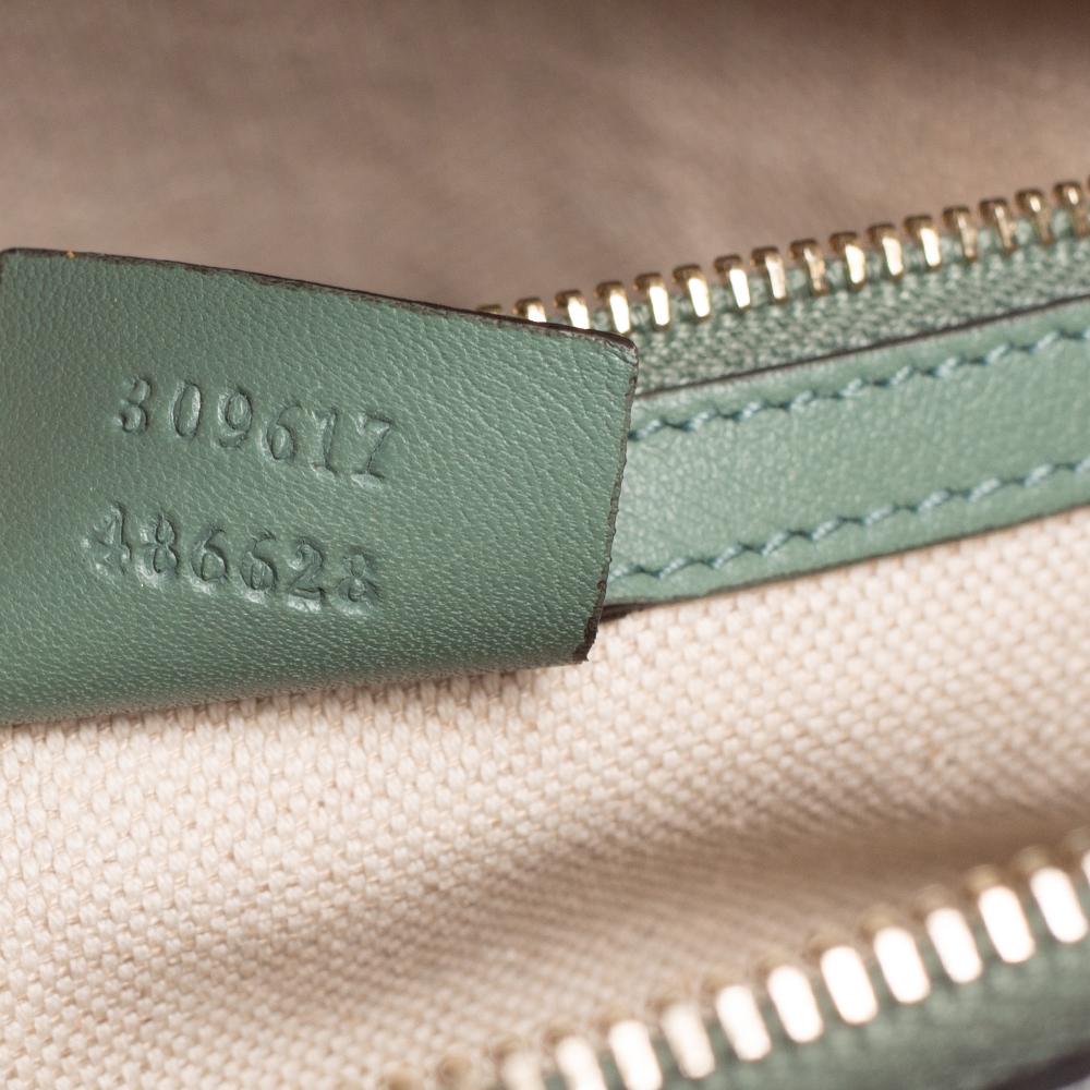 Gucci Green Microguccissima Patent Leather Small Nice Bag 4