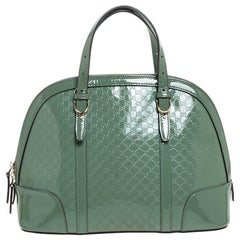 Gucci Green Microguccissima Patent Leather Small Nice Bag