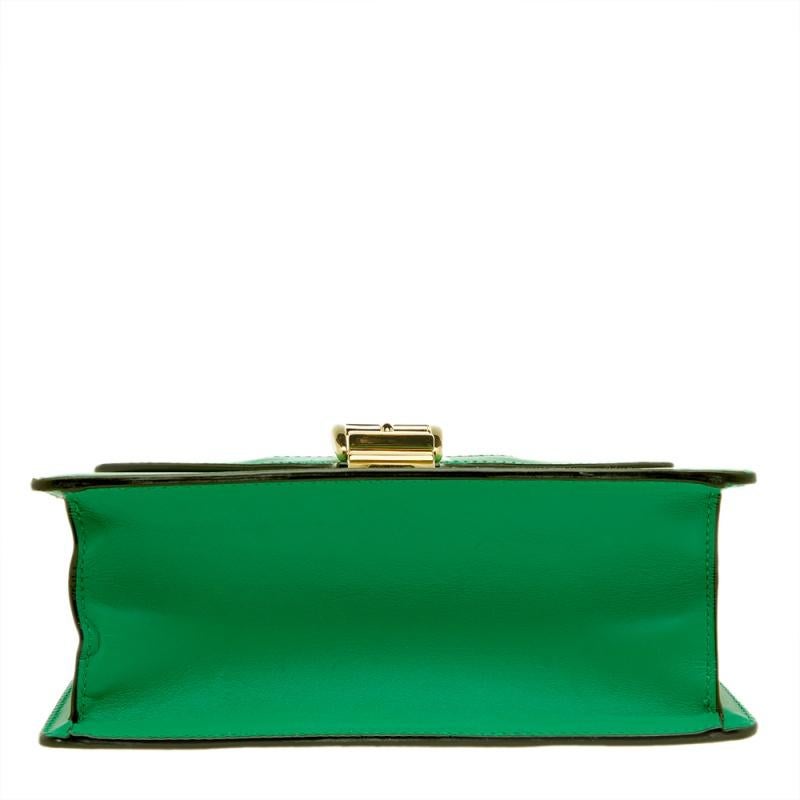 Gucci Green Mini Web Chain Sylvie Top Handle Bag 1