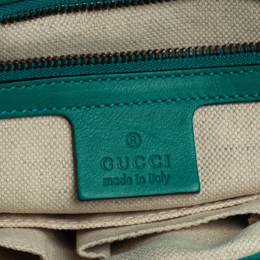 Women's Gucci Green Patent Leather Horsebit Clutch