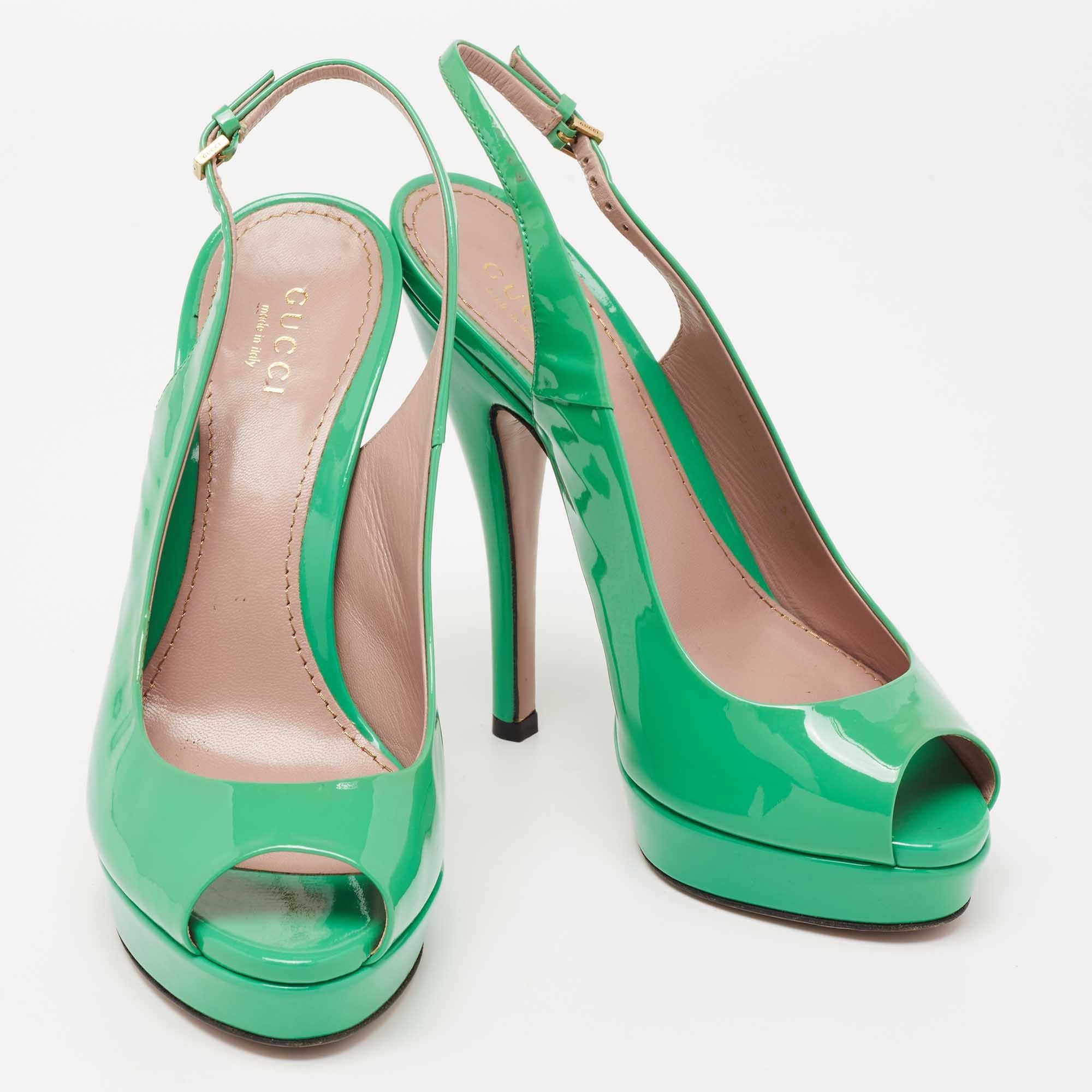 green gucci sandals