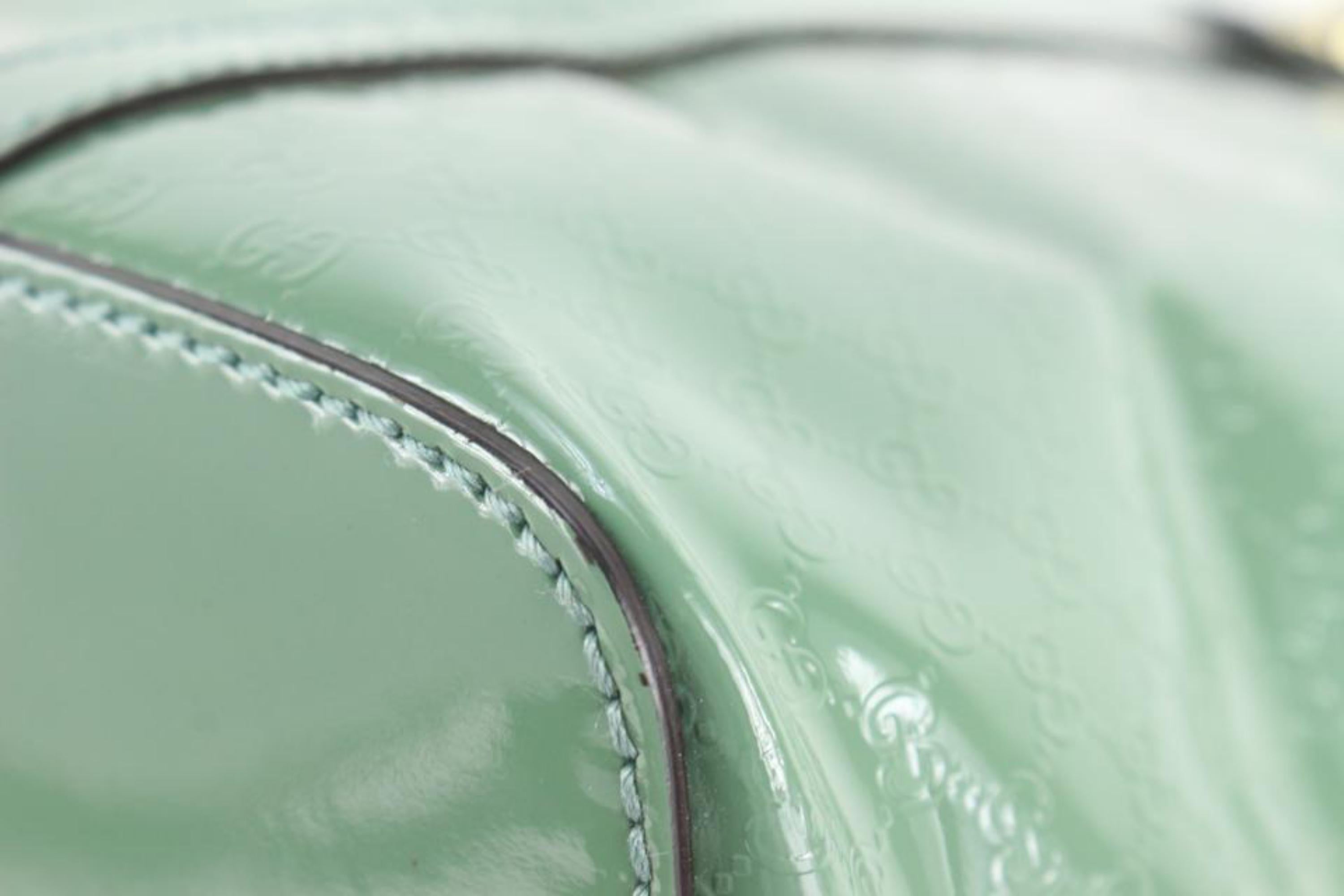 Gucci Microguccissima Medium Nice Tote 59gk511s aus grünem Lackleder in Grün Damen im Angebot