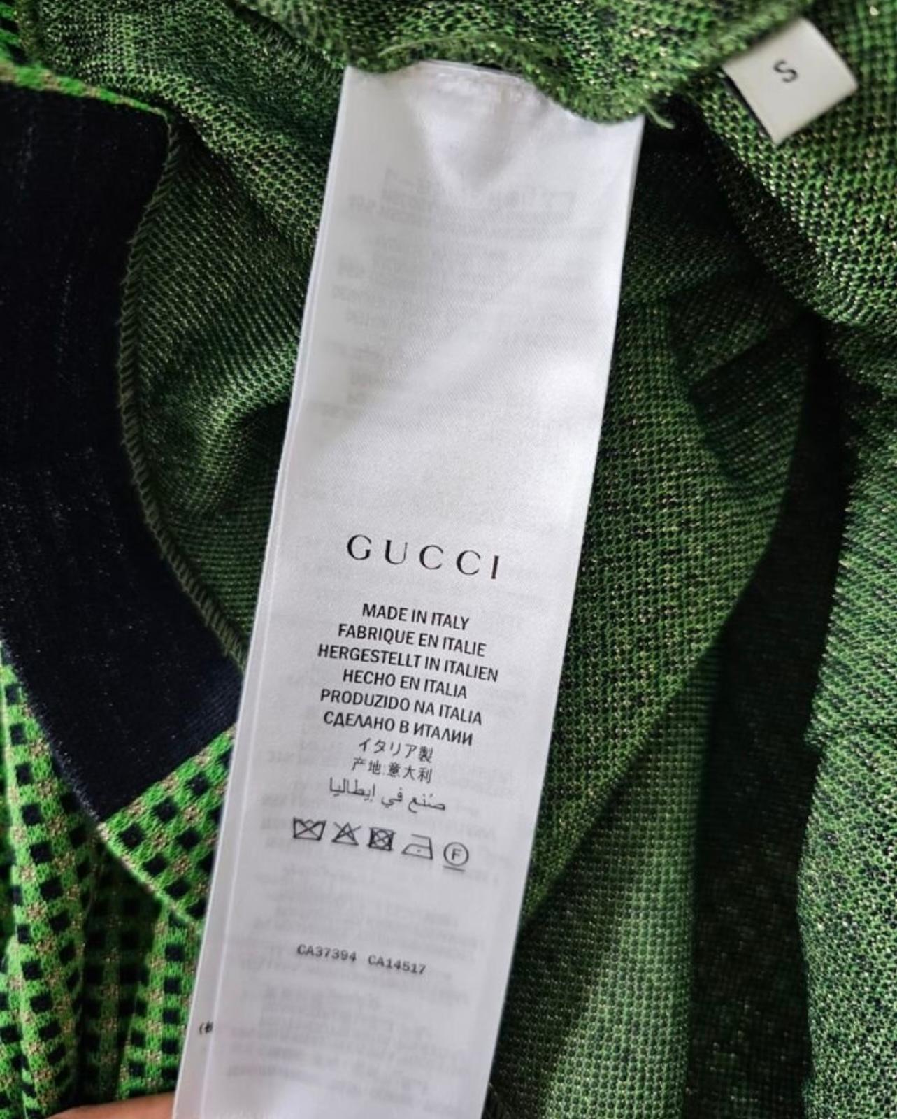 Gucci Green Pleated Dress For Sale 5