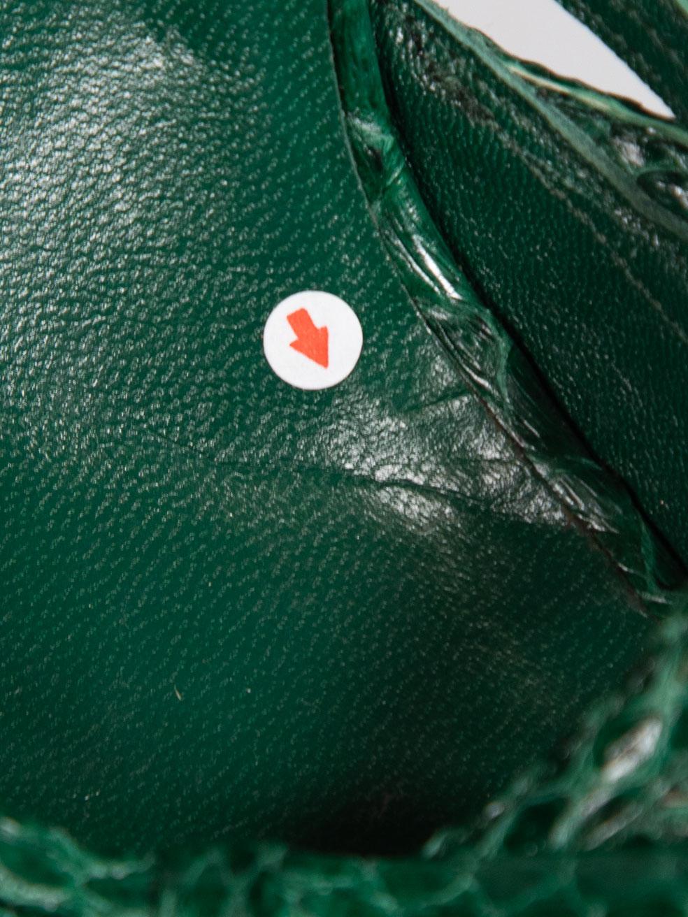 Sandales compensées Gucci vert python taille IT 38 3